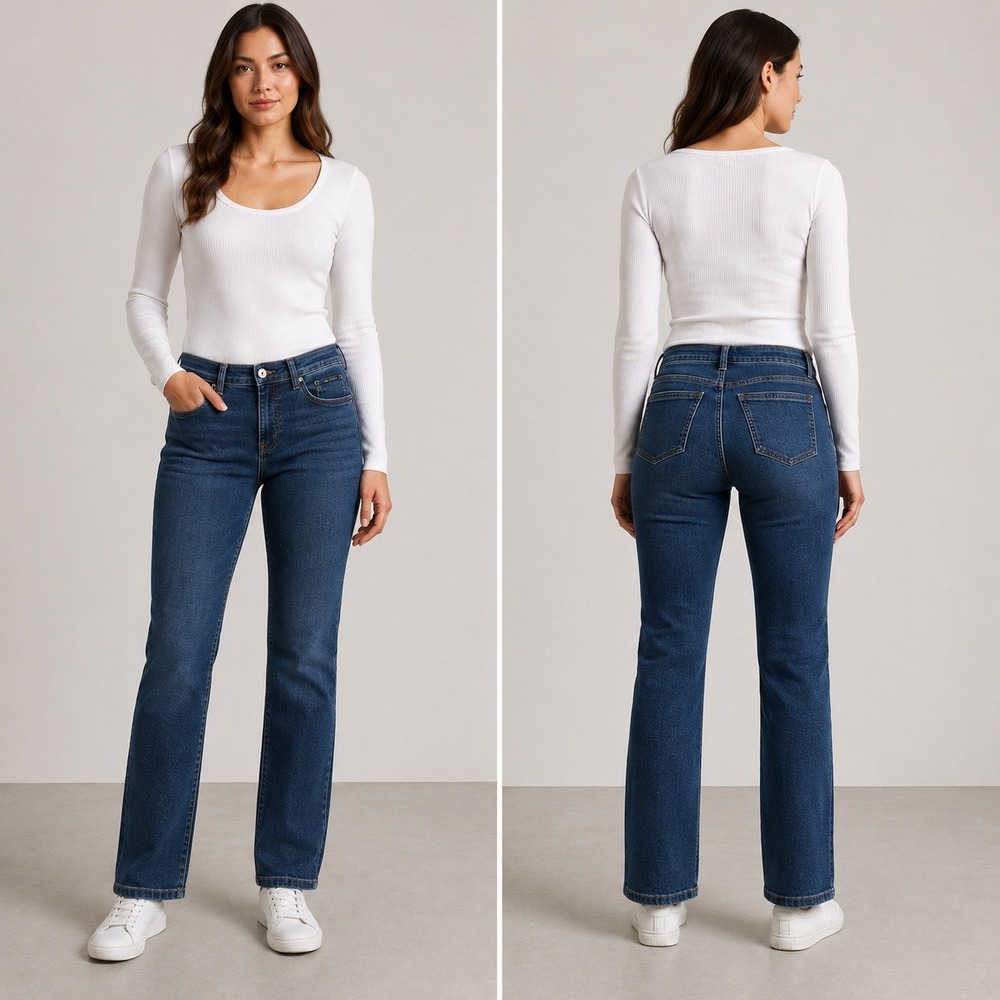 Kuhl Contour Flex Denim Dark Wash Straight Leg Jeans Womens 4 Performance Indigo